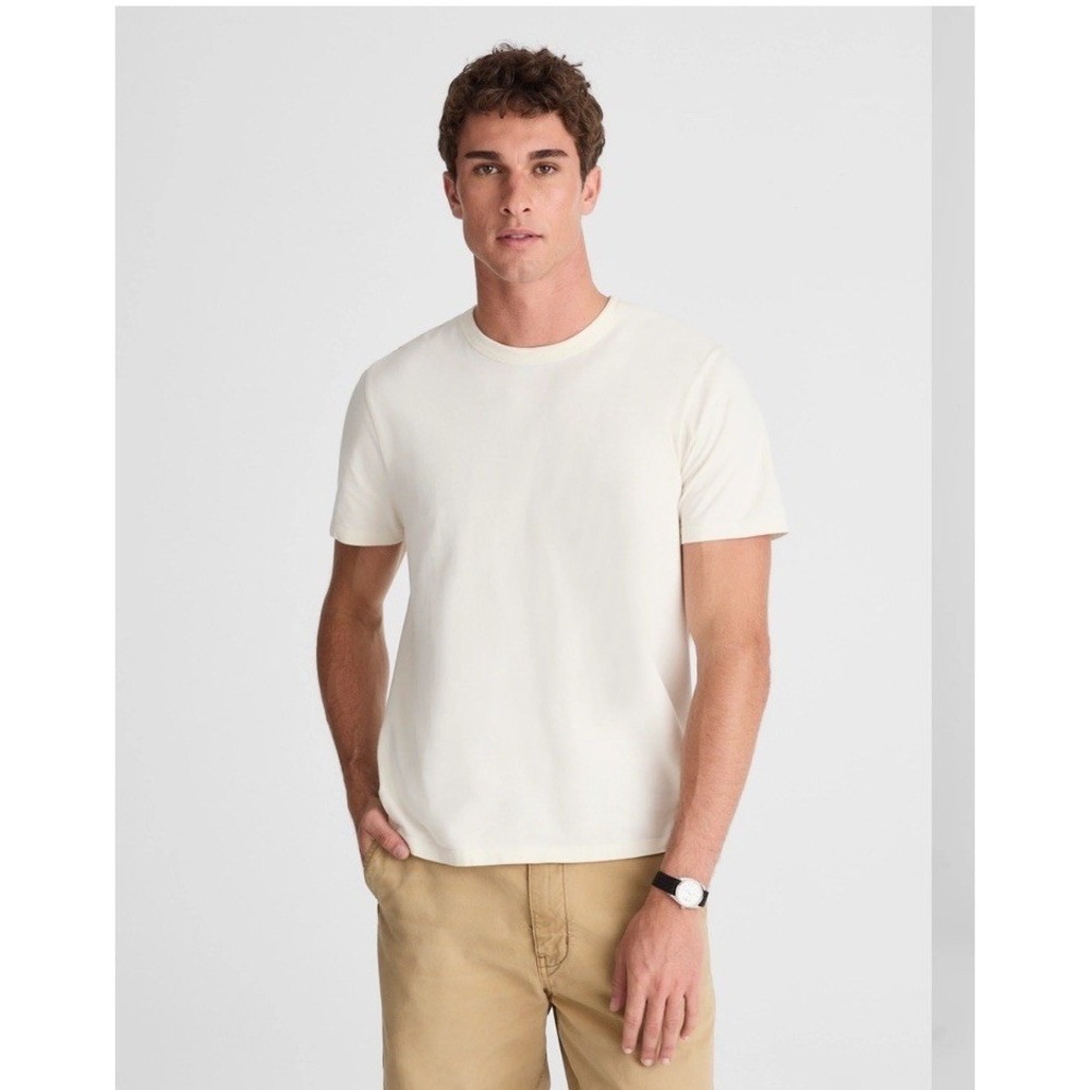 NWT Madewell Men's Garment-dyed All Day Crewneck Tee T-shirt Cotton XL White